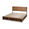 Baxton Studio Alba Modern Transitional Ash Walnut Brown Finished Wood King Size 4-Drawer Storage Bed 175-9427-10670-Zoro - alternate 5